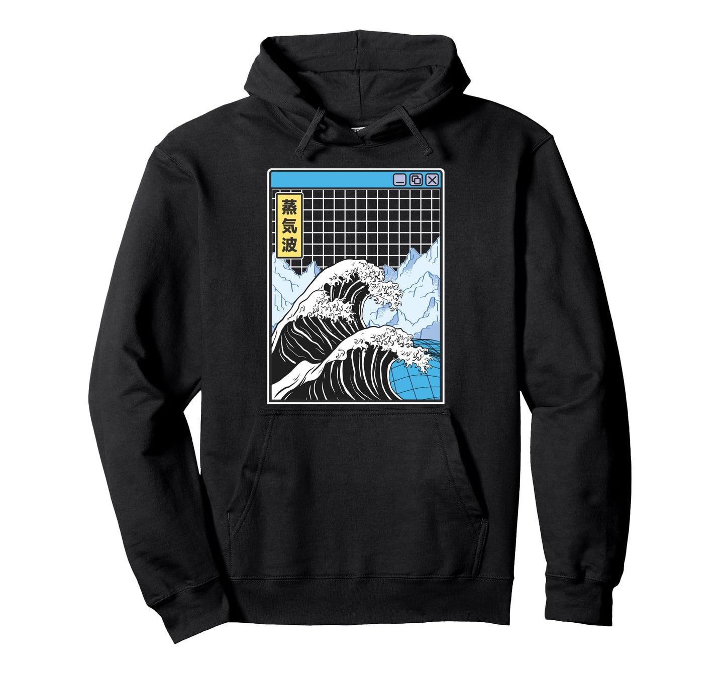 Great Wave Off Kanagawa Grid Kawaii Hoodie - Fun Novelty Design Unisex - T-Shirt, Sweatshirt, Hoodie