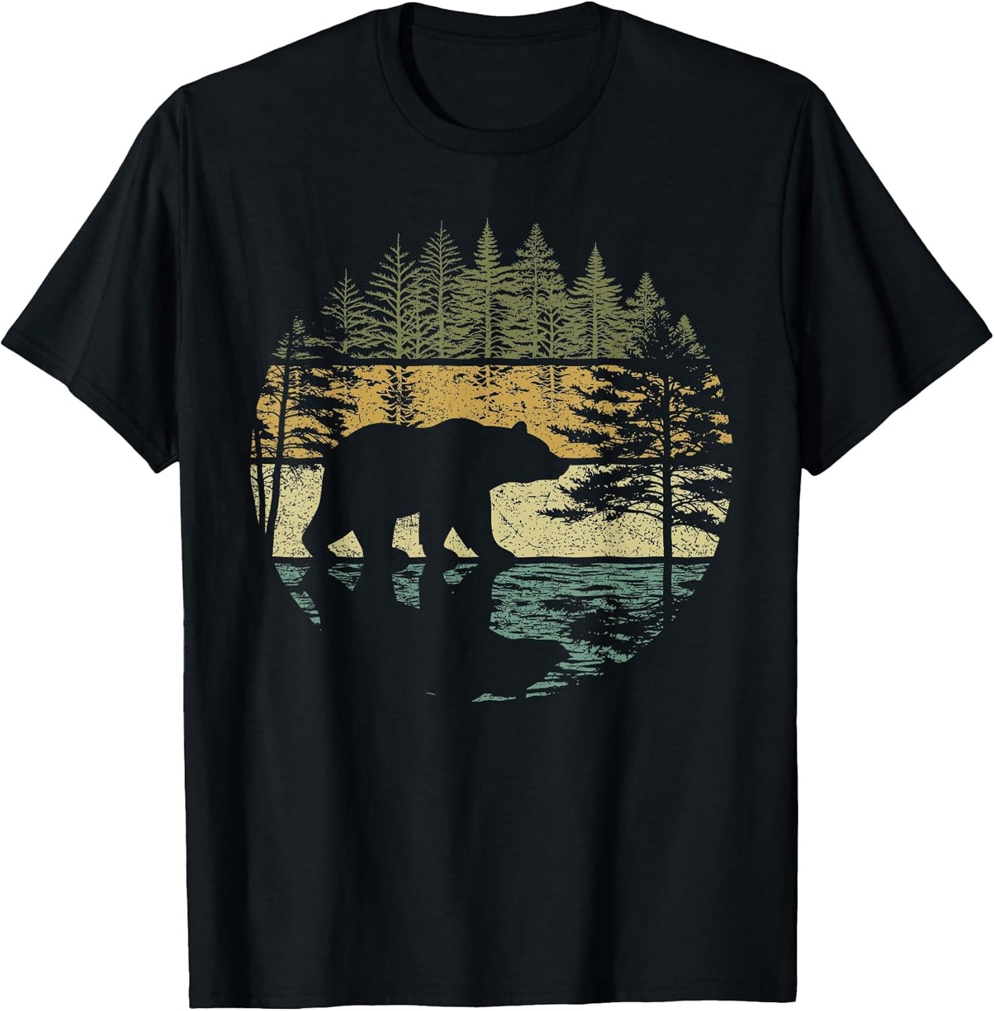 Retro Forest Trees Outdoors Nature Vintage Graphic - Adult & Kids T-Shirts, Sweatshirts & Hoodies apparel design preview 1