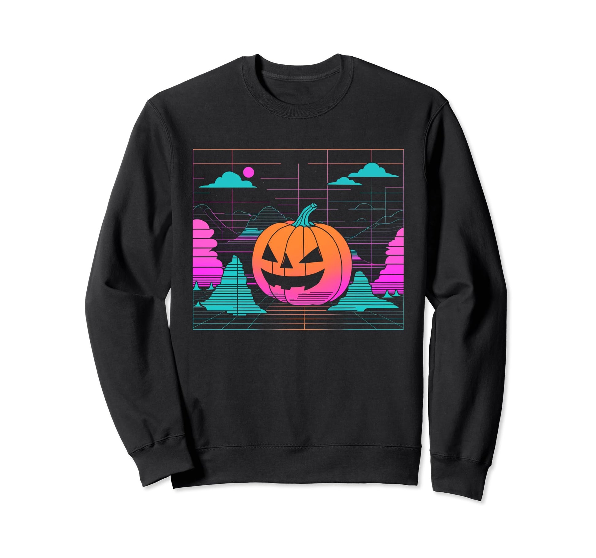 Aesthetic Vaporwave Halloween Sweatshirt - Casual Everyday Wear Men Women - T-Shirt, Sweatshirt, Hoodie