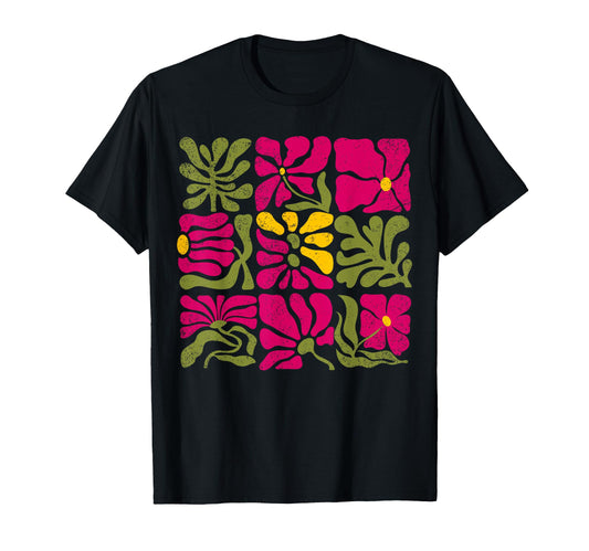 Boho Abstract Flowers Bohemian T-Shirt - Novelty Apparel for Adults - T-Shirt, Sweatshirt, Hoodie