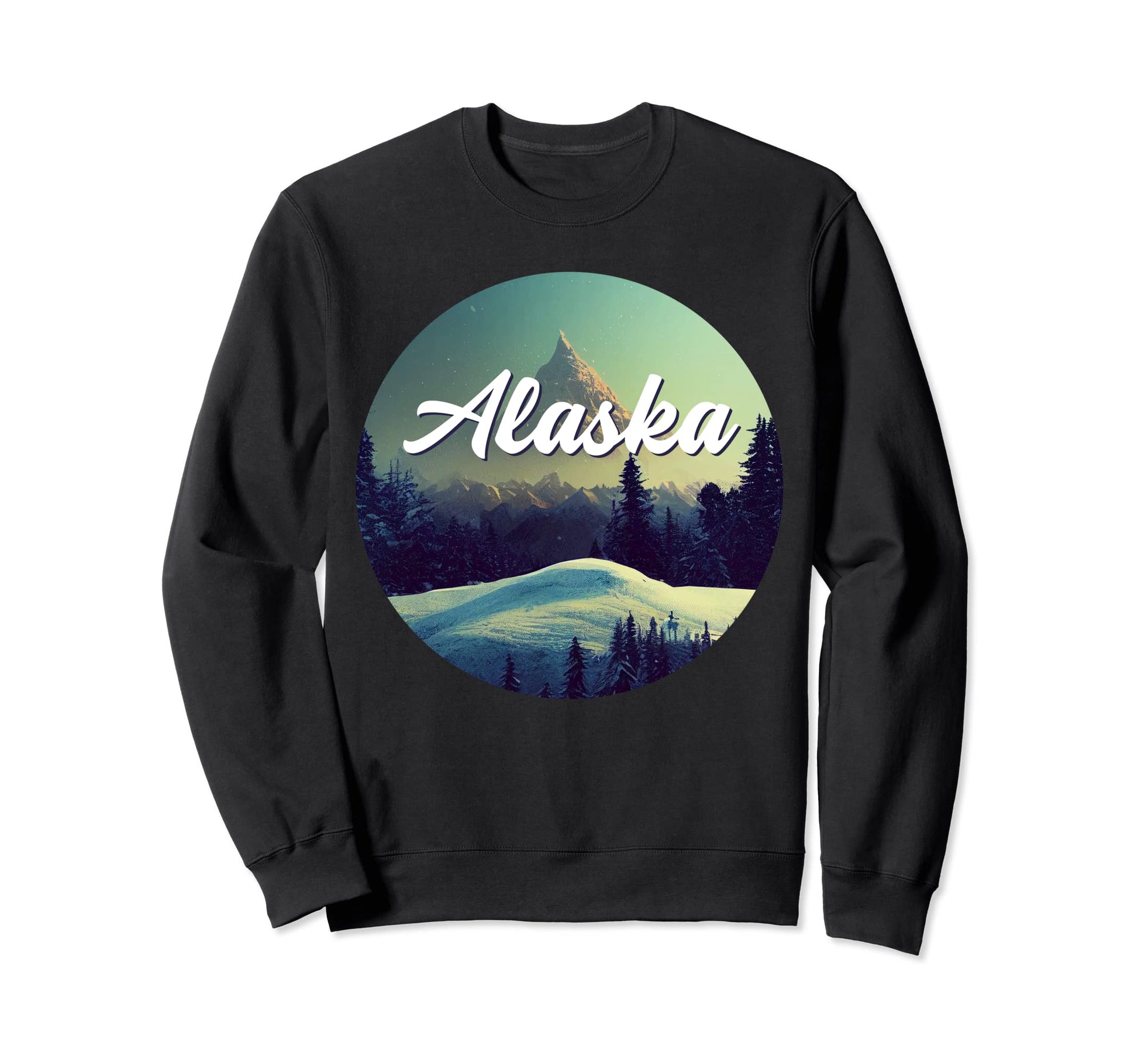 Alaska Mountains Hike National Sweatshirt - Fun Novelty Design for Adults - T-Shirt, Sweatshirt, Hoodie