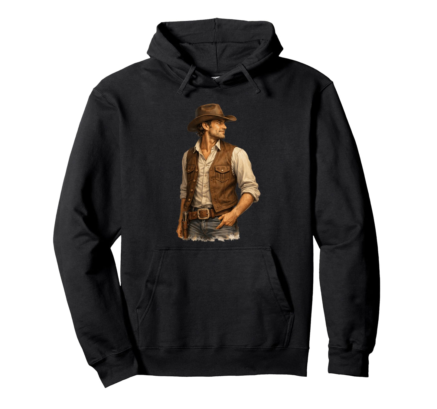 Western Cowboy Spirit Frontier Hoodie - Minimalist Print Unisex - T-Shirt, Sweatshirt, Hoodie