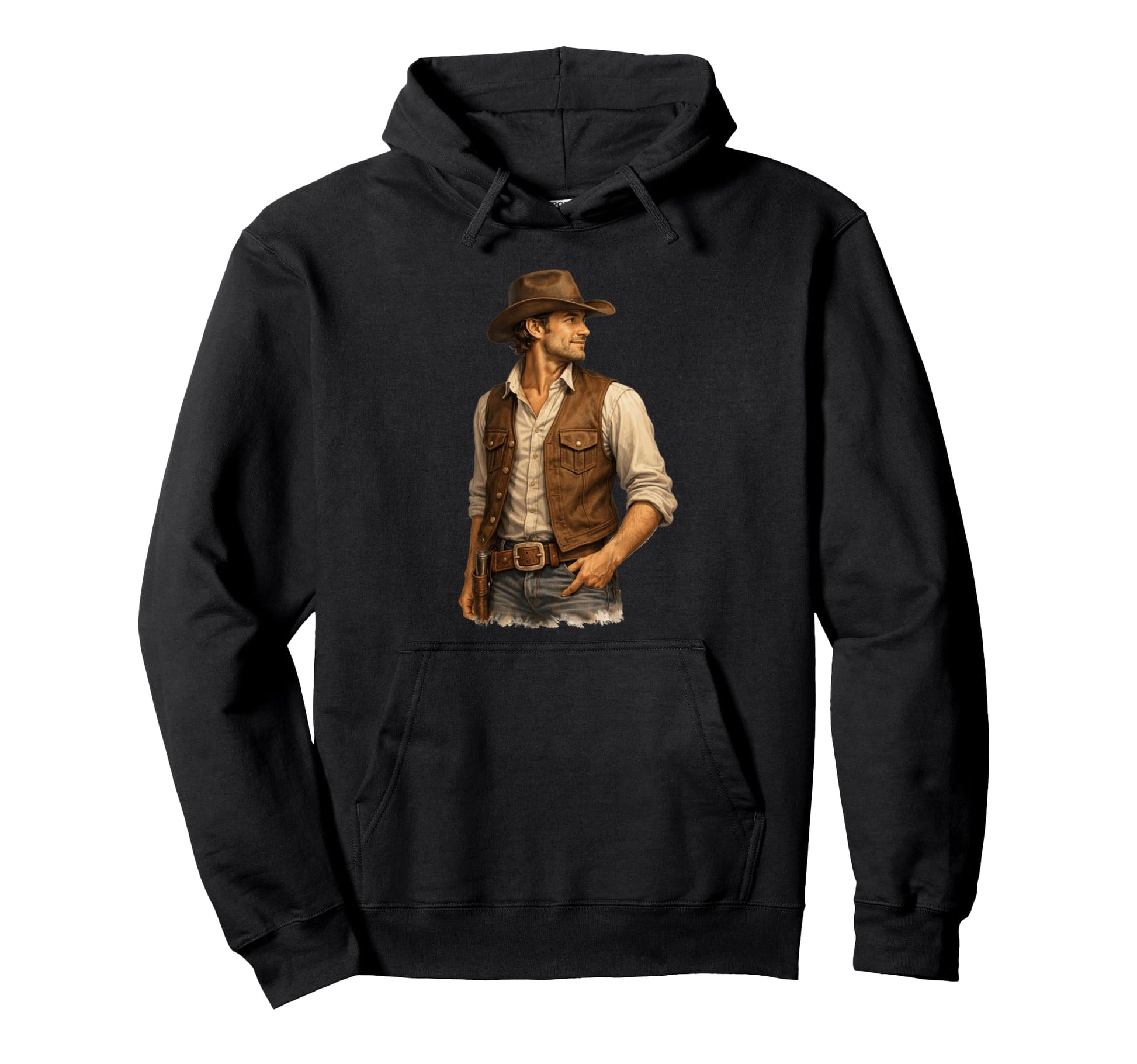 Western Cowboy Spirit Frontier Hoodie - Minimalist Print Unisex - T-Shirt, Sweatshirt, Hoodie