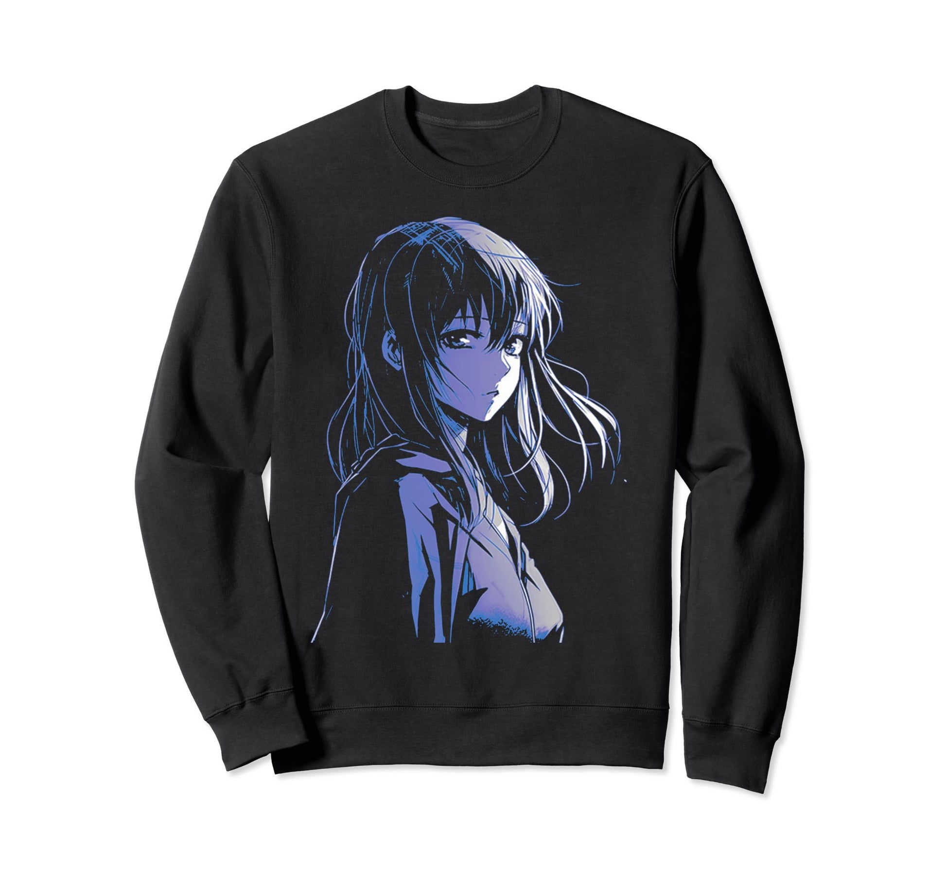 Sad Anime Aesthetic Japanese Sweatshirt - Novelty Apparel for Adults - T-Shirt, Sweatshirt, Hoodie