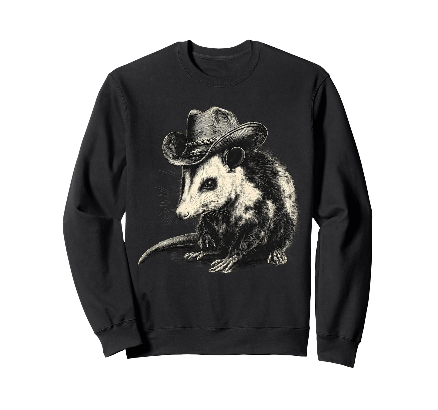Country Cowboy Opossum Rodeo Cowgirl Sweatshirt - Custom Art Print Unisex - T-Shirt, Sweatshirt, Hoodie