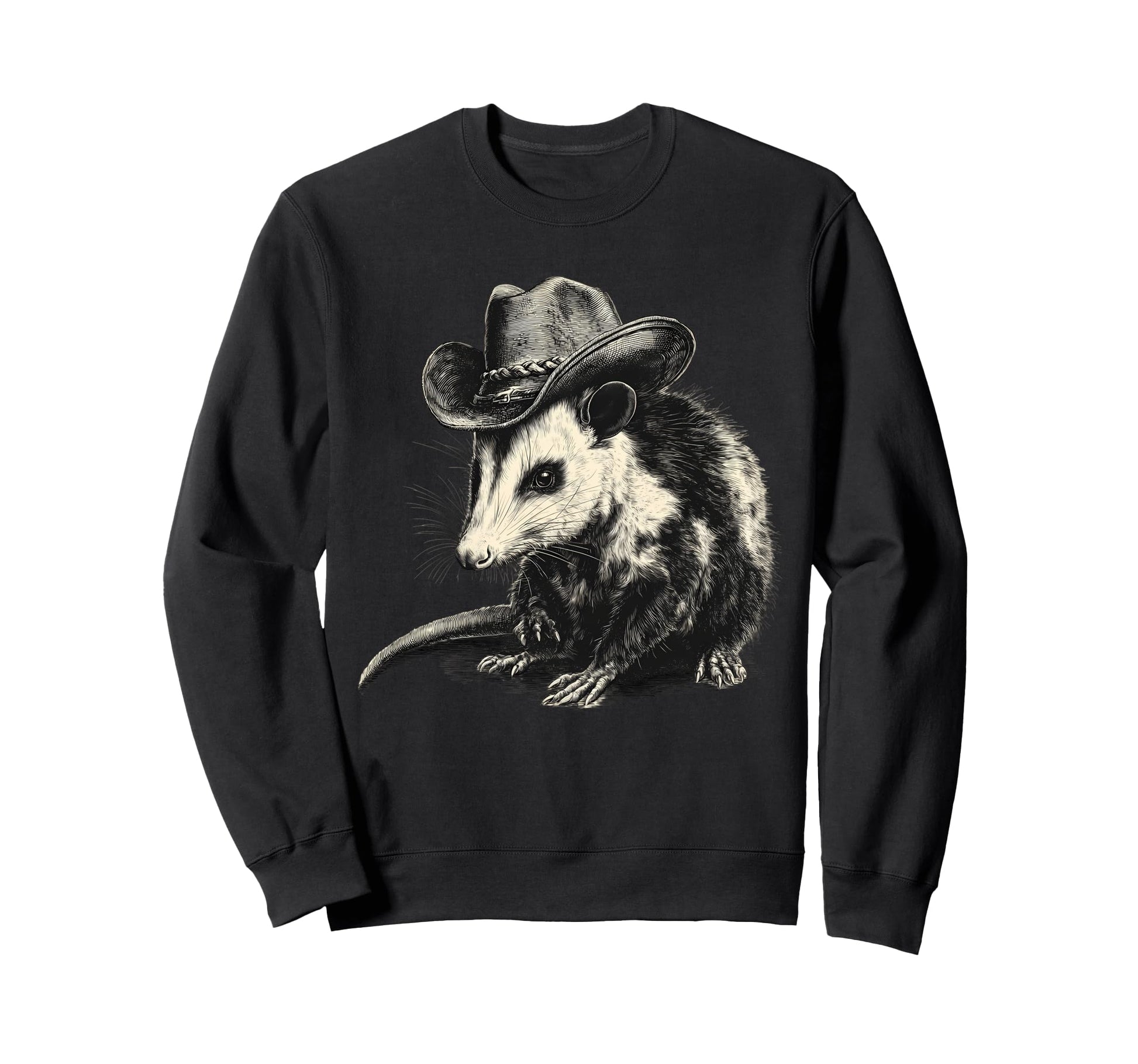 Country Cowboy Opossum Rodeo Cowgirl Sweatshirt - Custom Art Print Unisex - T-Shirt, Sweatshirt, Hoodie