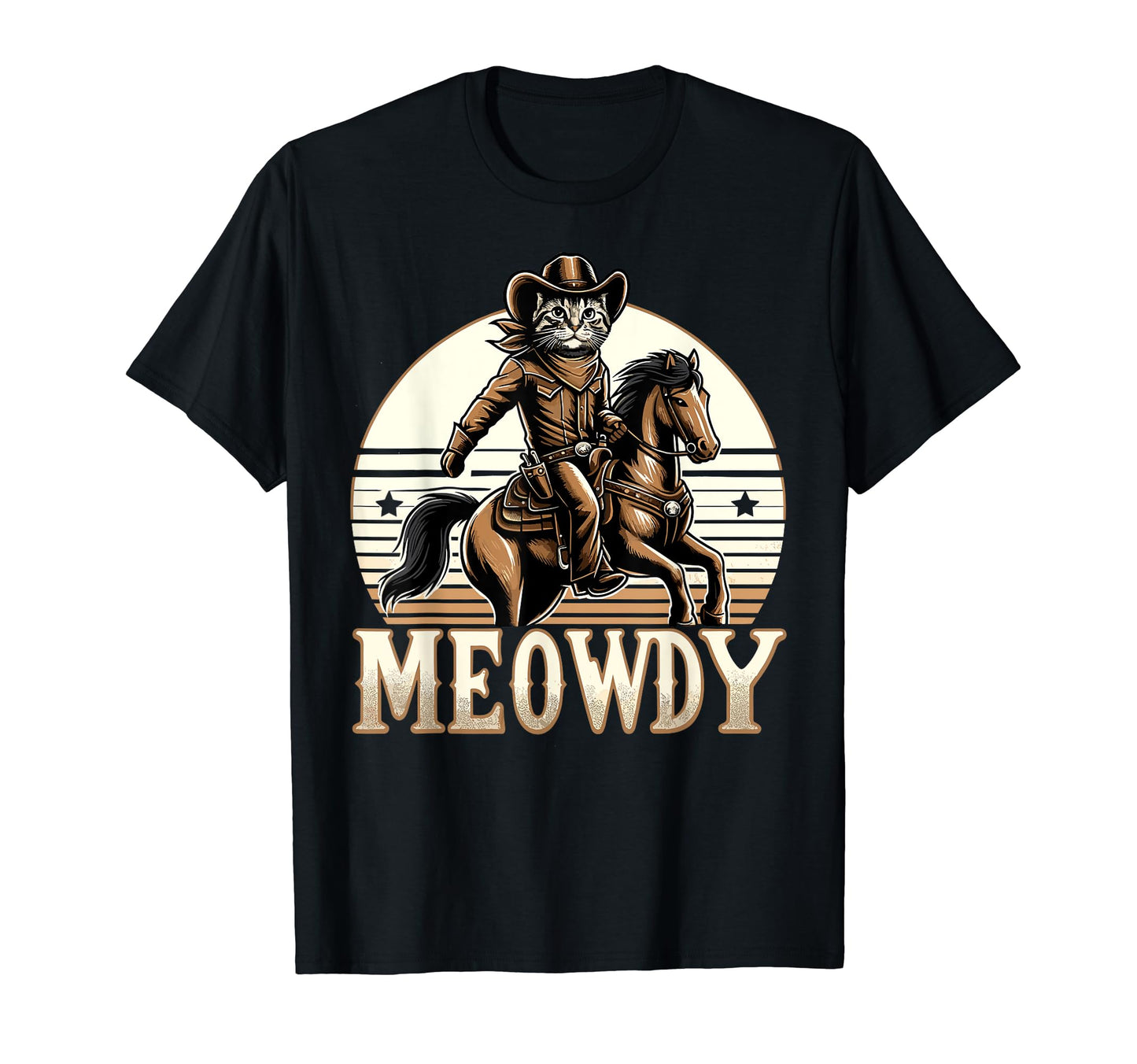 Meowdy Cat Cowboy Country T-Shirt - Unique Graphic Men Women - T-Shirt, Sweatshirt, Hoodie