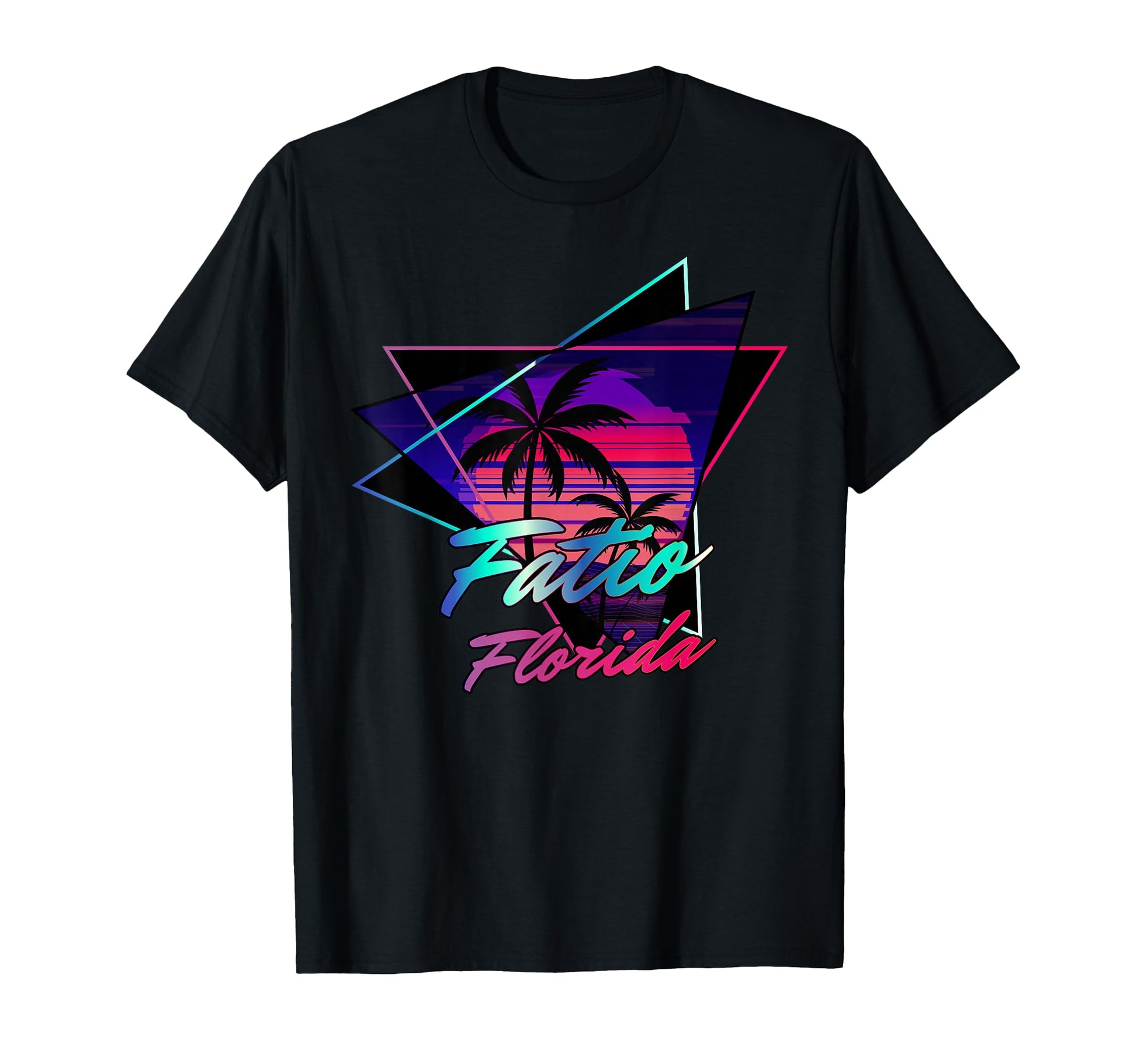 Fatio Florida Sunset Synthwave Vibes T-Shirt - Streetwear Style Unisex - T-Shirt, Sweatshirt, Hoodie