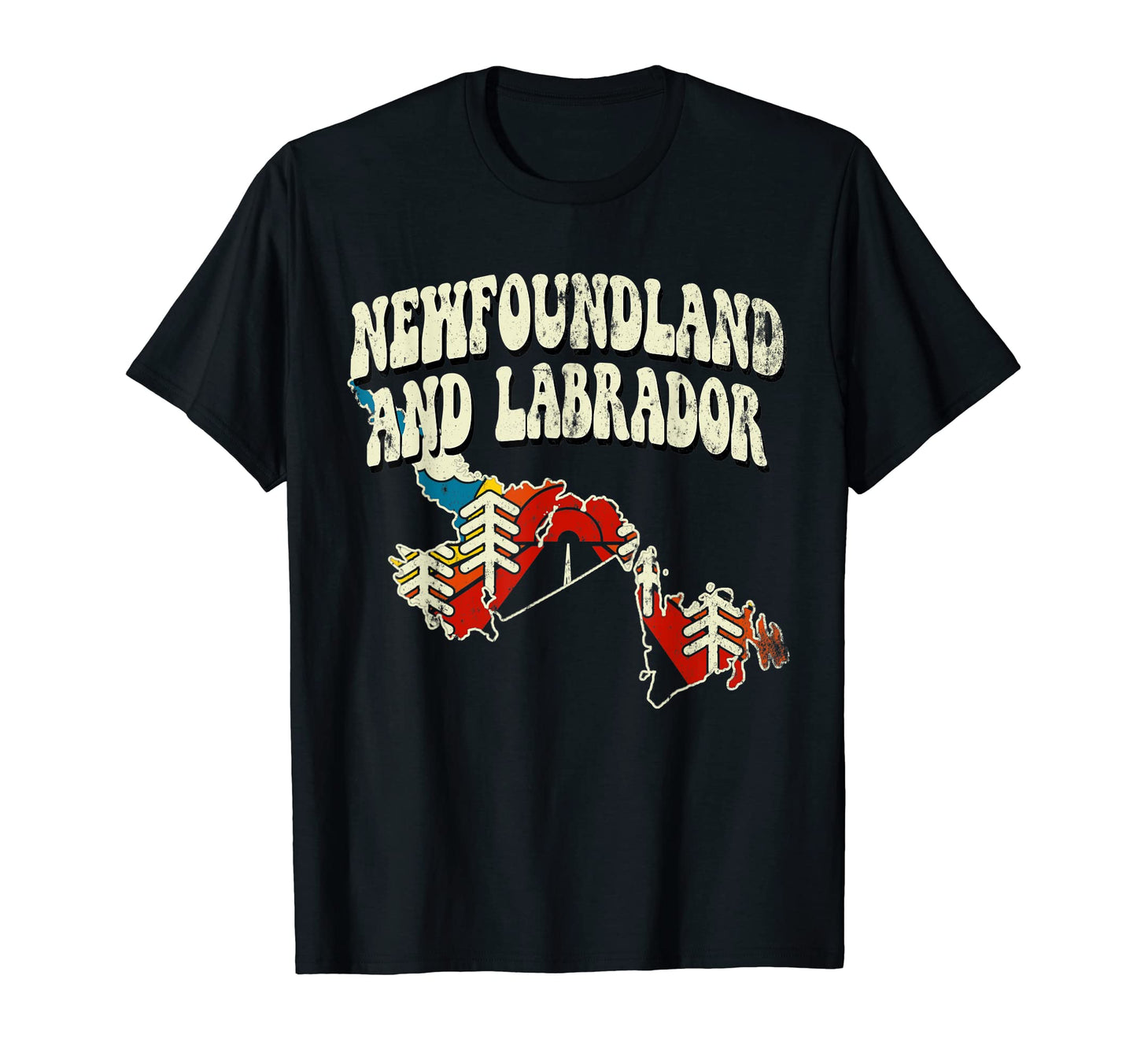 Newfoundland Labrador Province Rainbow T-Shirt - Graphic Print for Adults - T-Shirt, Sweatshirt, Hoodie