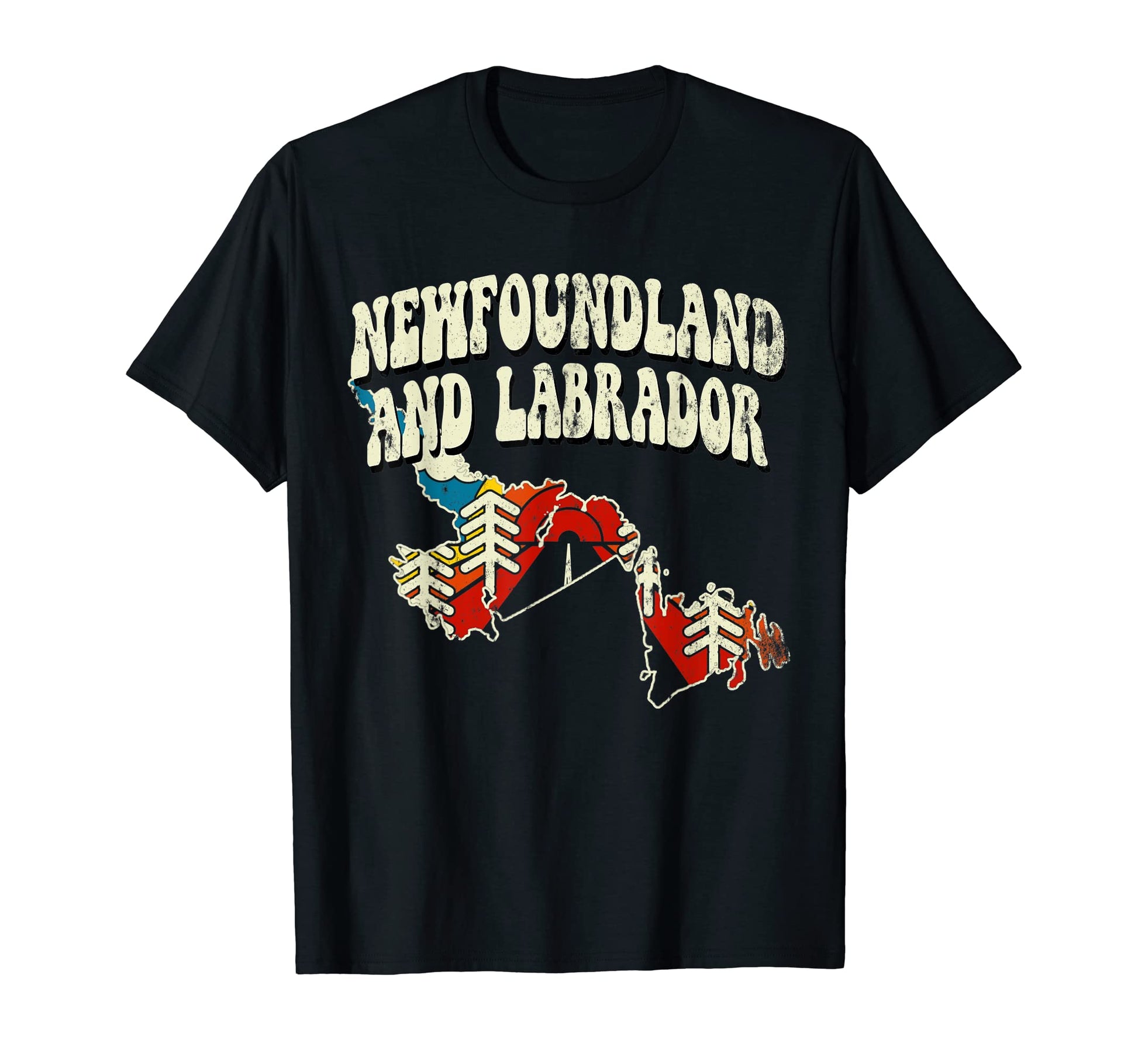 Newfoundland Labrador Province Rainbow T-Shirt - Graphic Print for Adults - T-Shirt, Sweatshirt, Hoodie