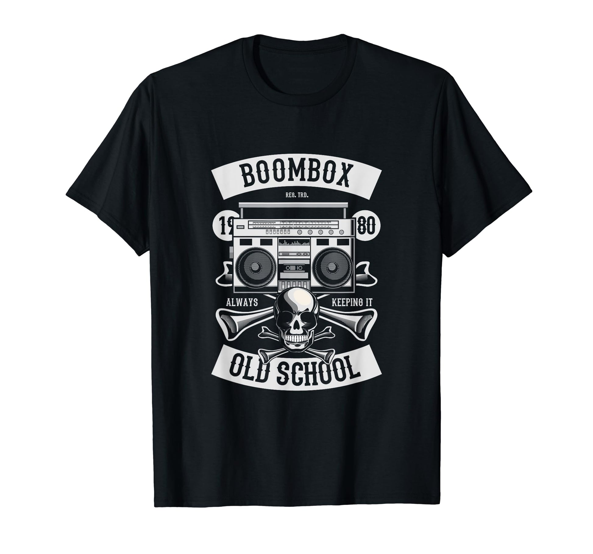 Old School Boombox Old School Hiphop T-Shirt - Custom Art Print Unisex - T-Shirt, Sweatshirt, Hoodie