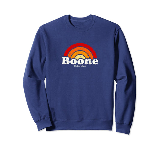 Boone North Carolina Nc 70S Rainbow Sweatshirt - Graphic Print Unisex - T-Shirt, Sweatshirt, Hoodie