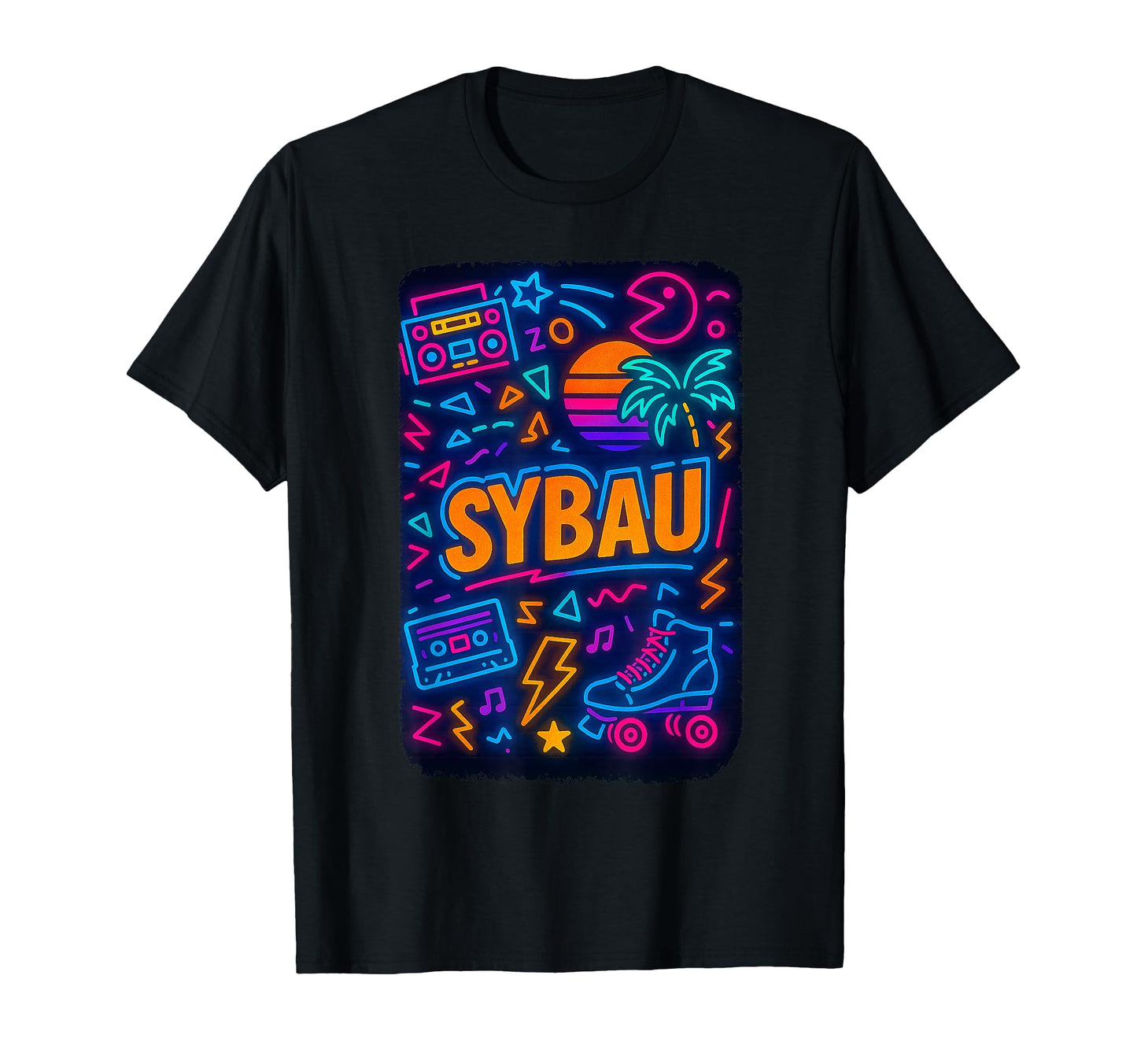 Sybau 80S Aesthetic Vaporwave Ironic T-Shirt - Unique Graphic for Adults - T-Shirt, Sweatshirt, Hoodie