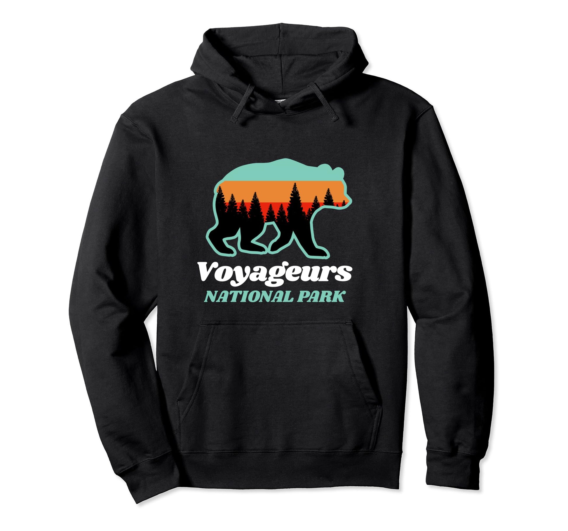 Voyageurs Bear Forest National Park Hoodie - Aesthetic Graphic Men Women - T-Shirt, Sweatshirt, Hoodie