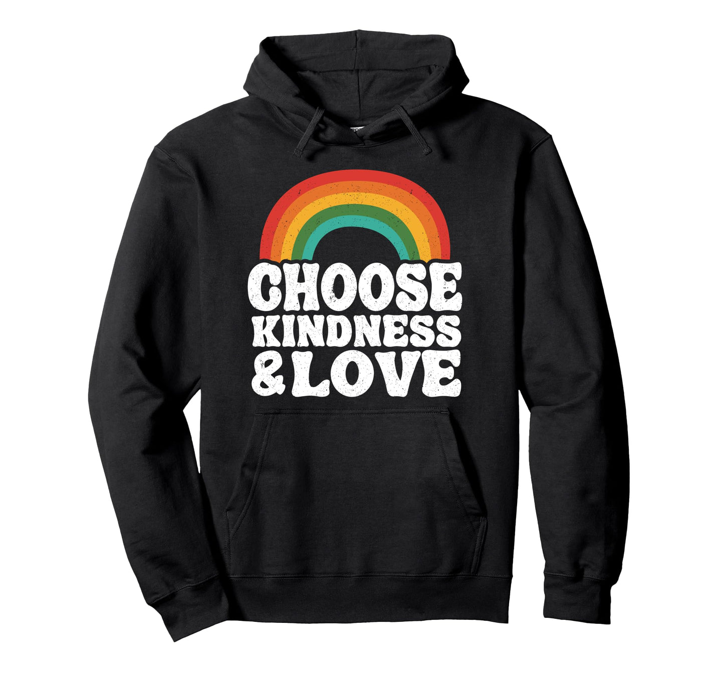 Anti Bullying Rainbow Peace Hippie Choose Hoodie - Custom Art Print Unisex - T-Shirt, Sweatshirt, Hoodie