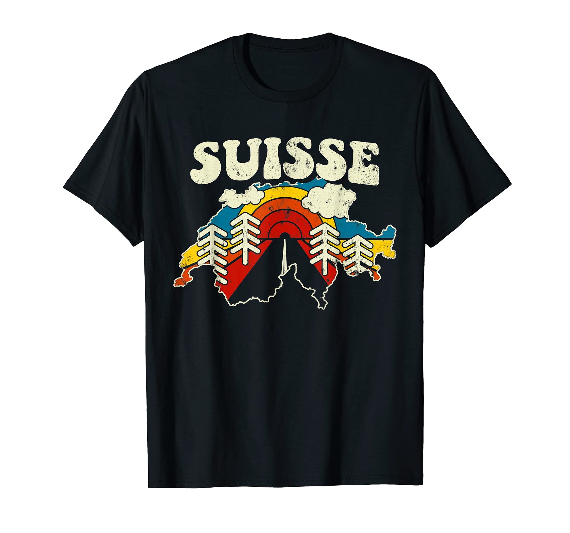 Switzerland Swiss Country Rainbow T-Shirt - Streetwear Style Men Women - T-Shirt, Sweatshirt, Hoodie