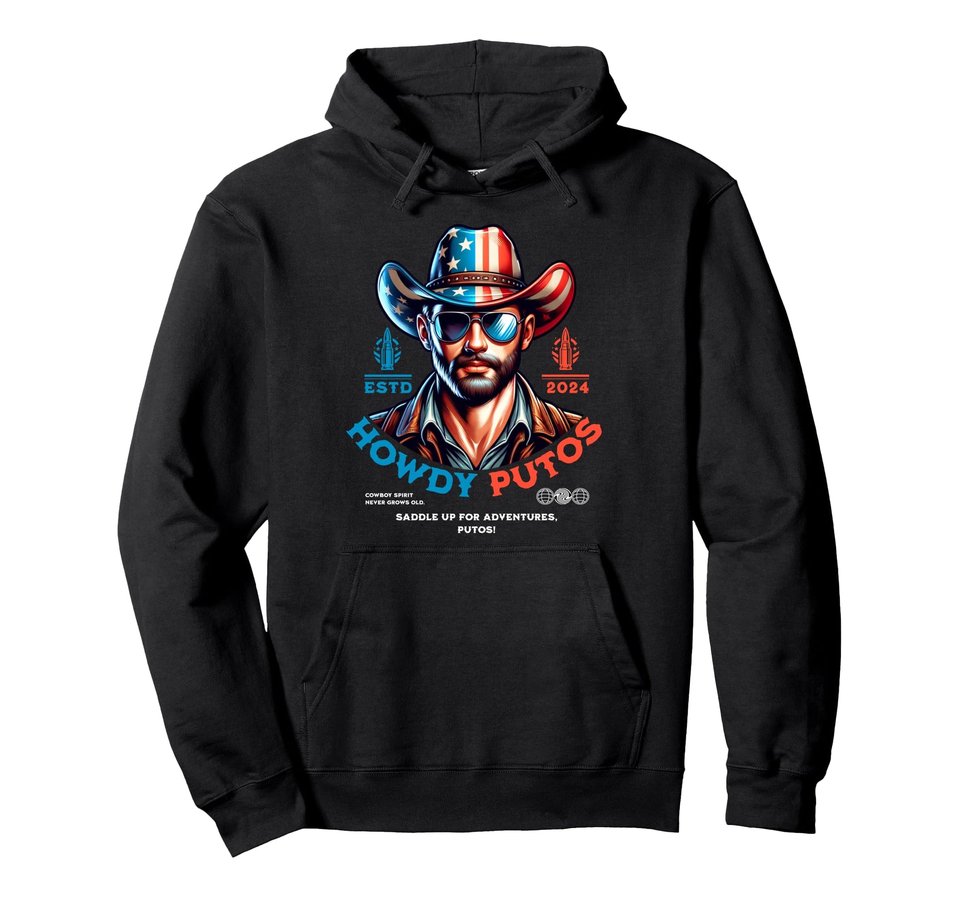 Howdy Putos Funny Wild Western Hoodie - Casual Everyday Wear for Adults - T-Shirt, Sweatshirt, Hoodie