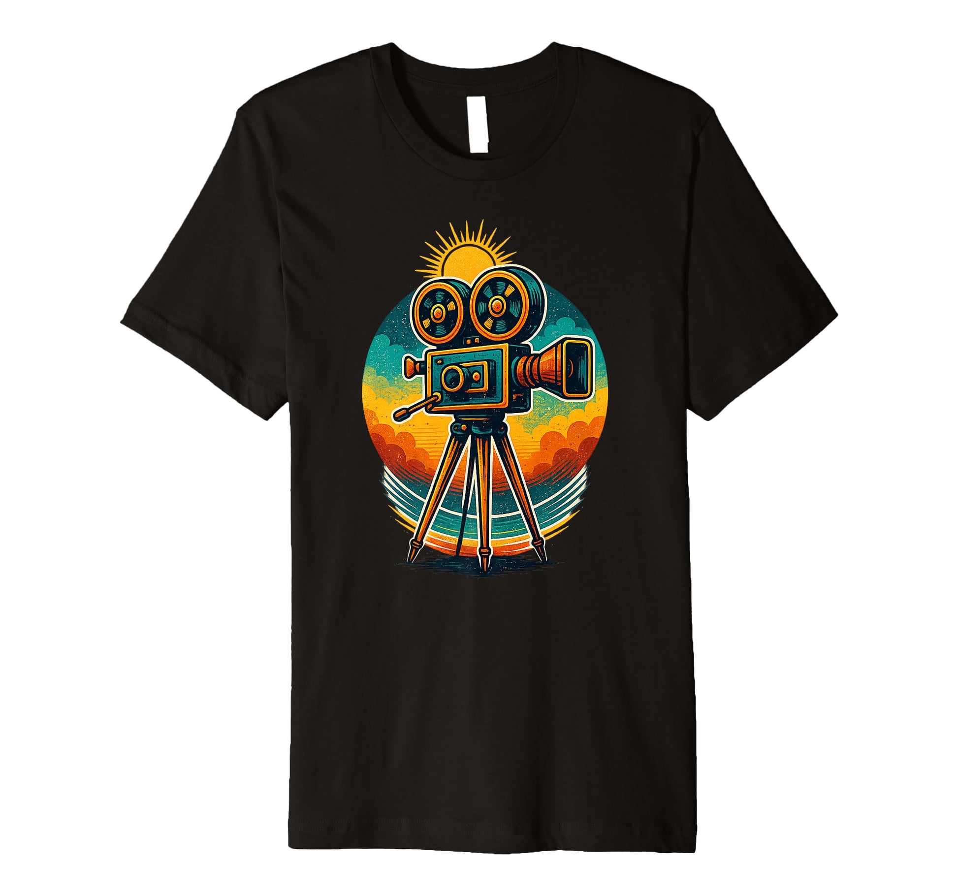 Movie Camera Film Art Cinephile T-Shirt - Fun Novelty Design for Adults - T-Shirt, Sweatshirt, Hoodie