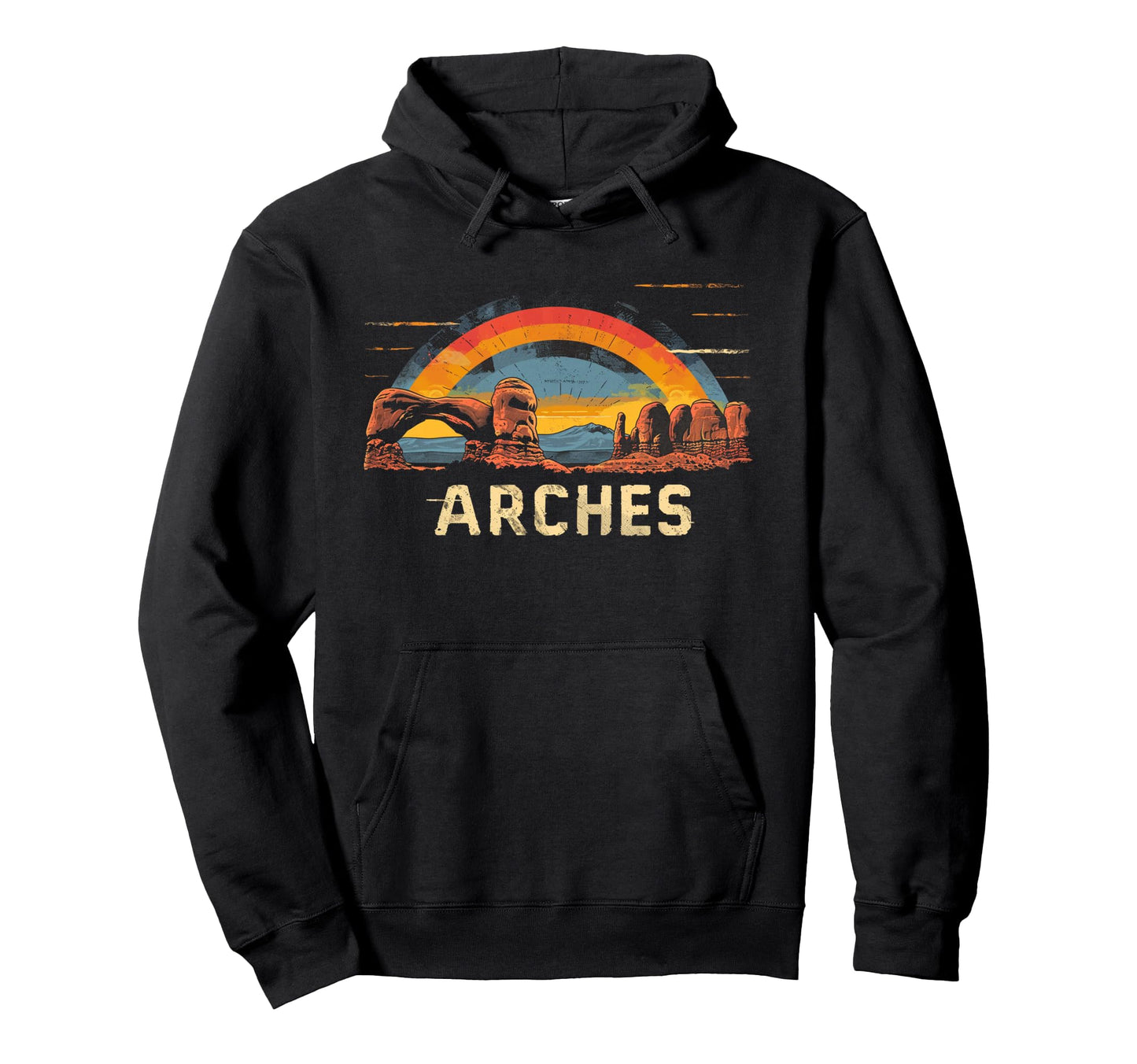 Arches Us National Park Hoodie - Minimalist Print Men Women - T-Shirt, Sweatshirt, Hoodie