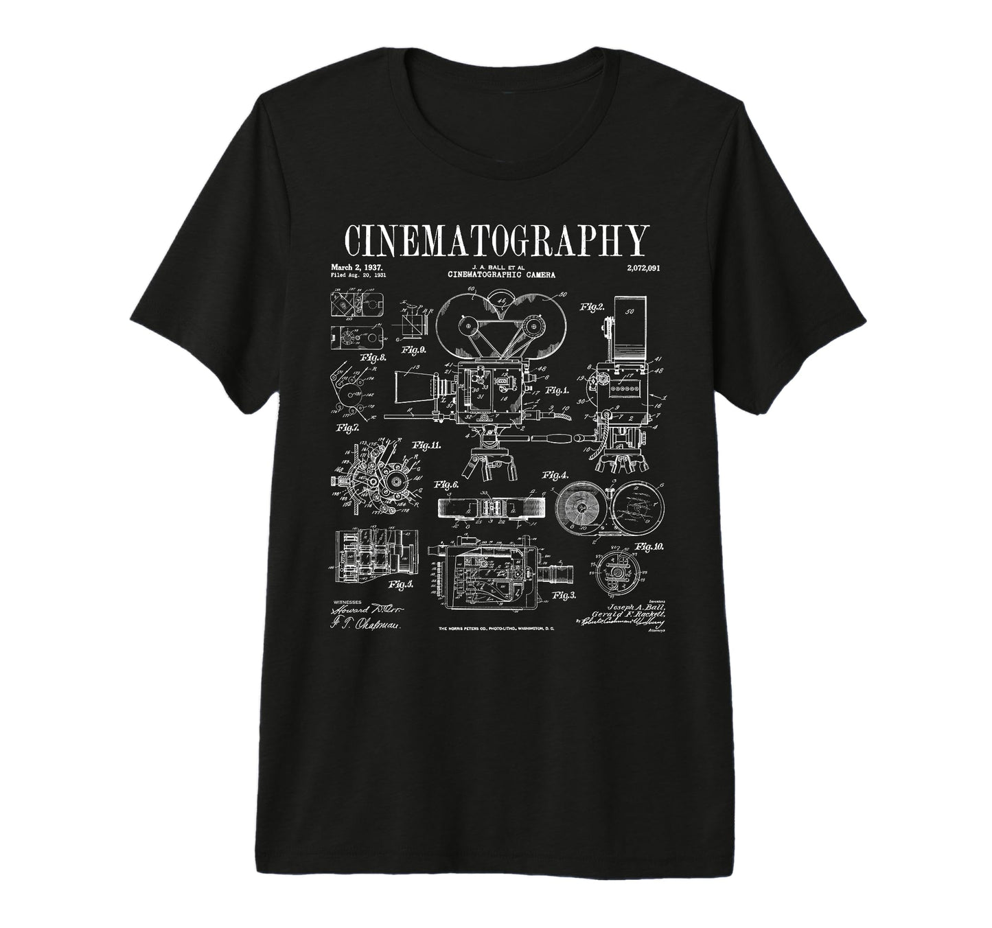 Cinematography Movie Film Camera T-Shirt - Custom Art Print for Adults - T-Shirt, Sweatshirt, Hoodie