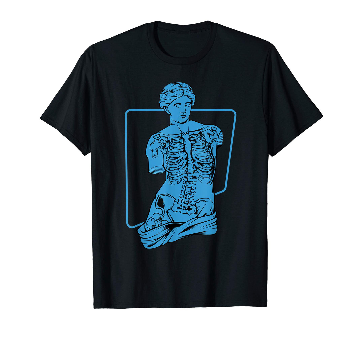 Venus Skeleton Blue Aesthetic Vaporwave T-Shirt - Trendy Graphic Unisex - T-Shirt, Sweatshirt, Hoodie