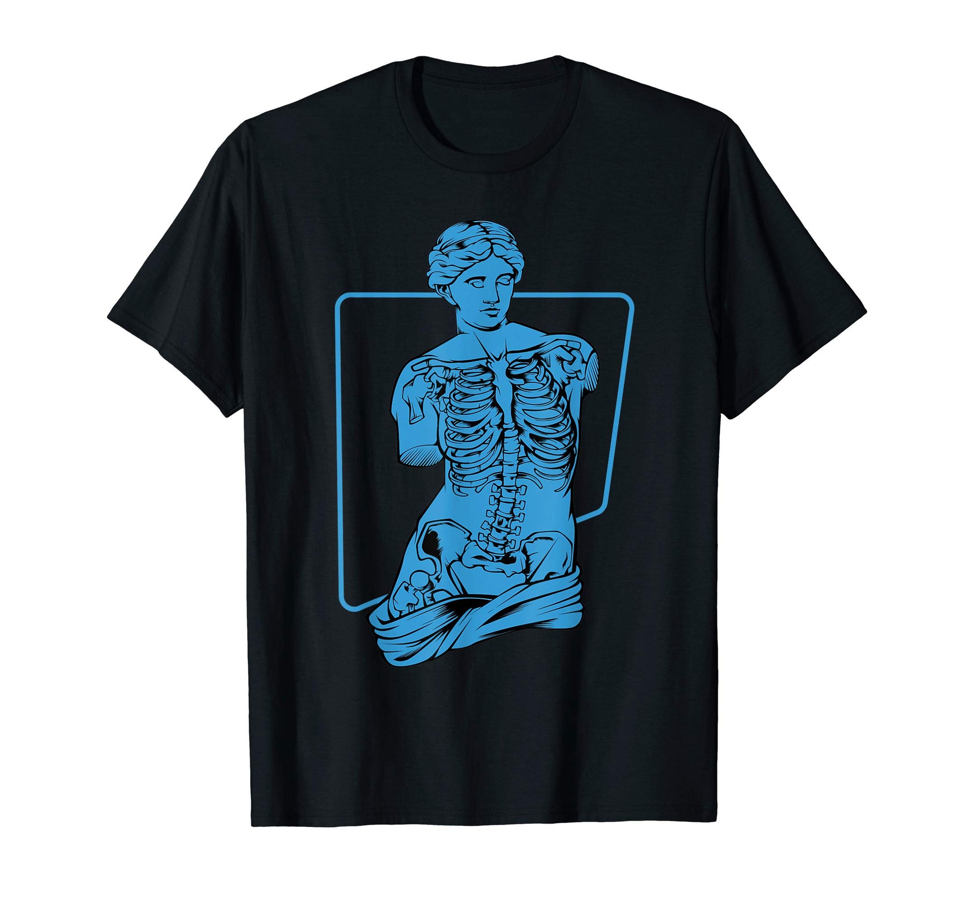 Venus Skeleton Blue Aesthetic Vaporwave T-Shirt - Trendy Graphic Unisex - T-Shirt, Sweatshirt, Hoodie