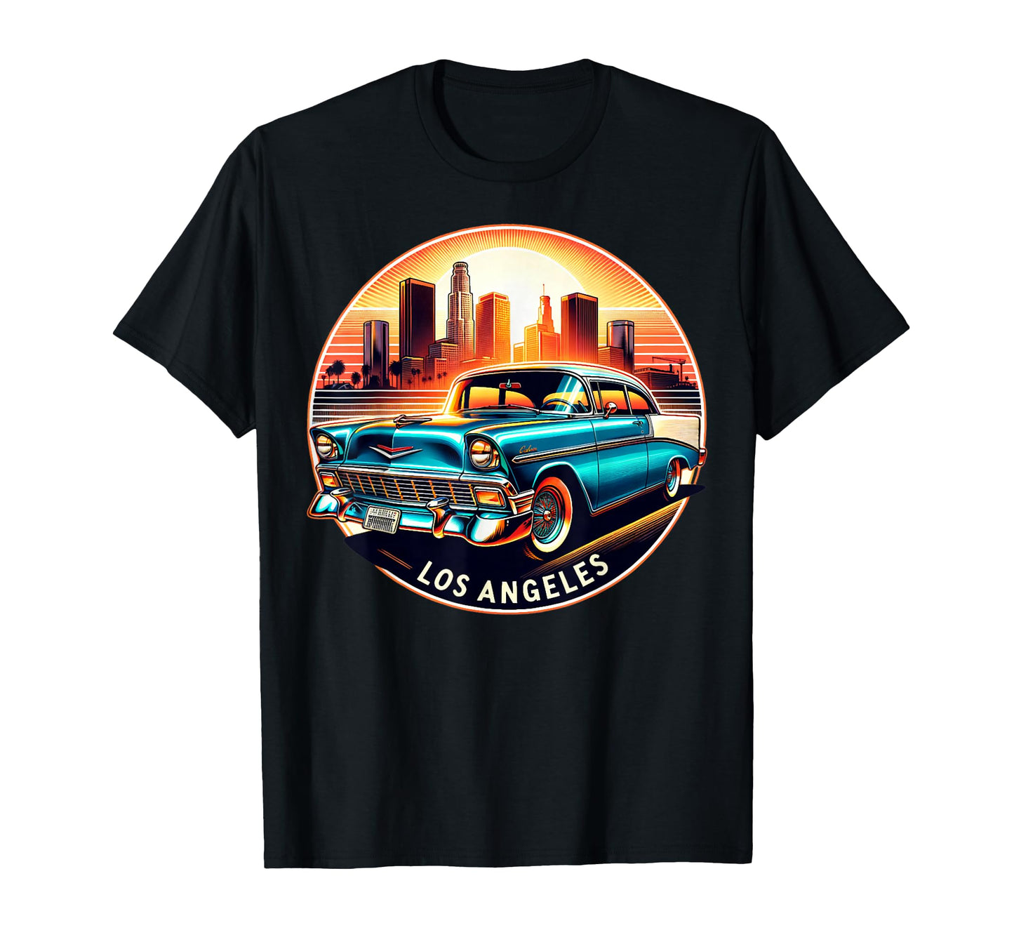 1955 55 56 57 Bel Air Sunset Silhouette T-Shirt - Fun Novelty Design Unisex - T-Shirt, Sweatshirt, Hoodie