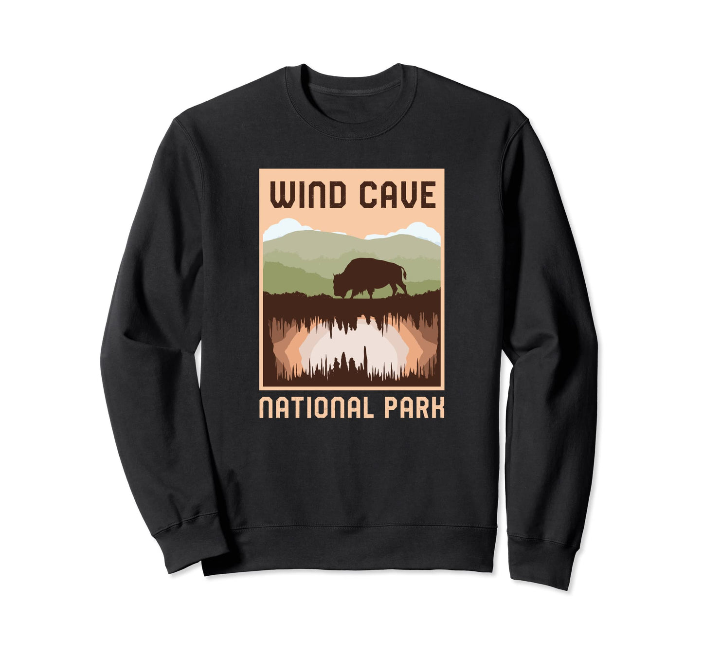 Wind Cave National Park South Sweatshirt - Streetwear Style for Adults - T-Shirt, Sweatshirt, Hoodie