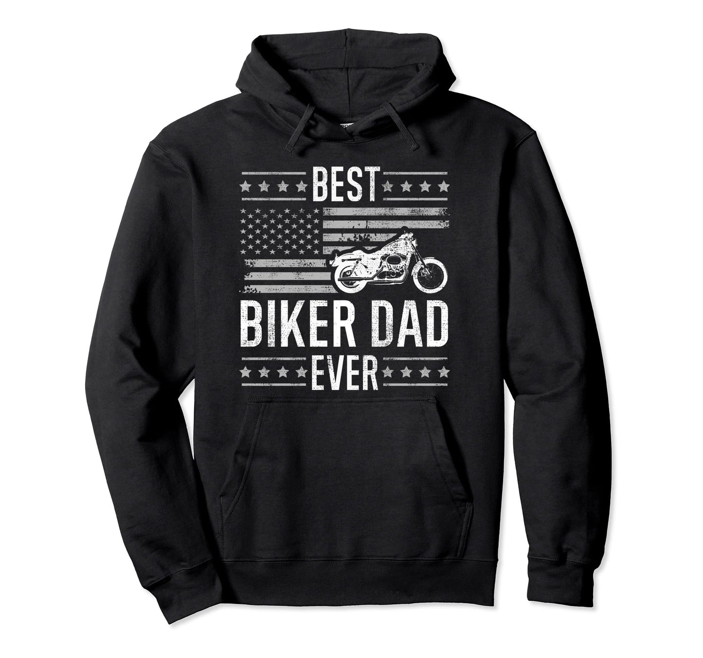 Best Biker Dad Ever Motorcycle Hoodie - Streetwear Style for Adults - T-Shirt, Sweatshirt, Hoodie