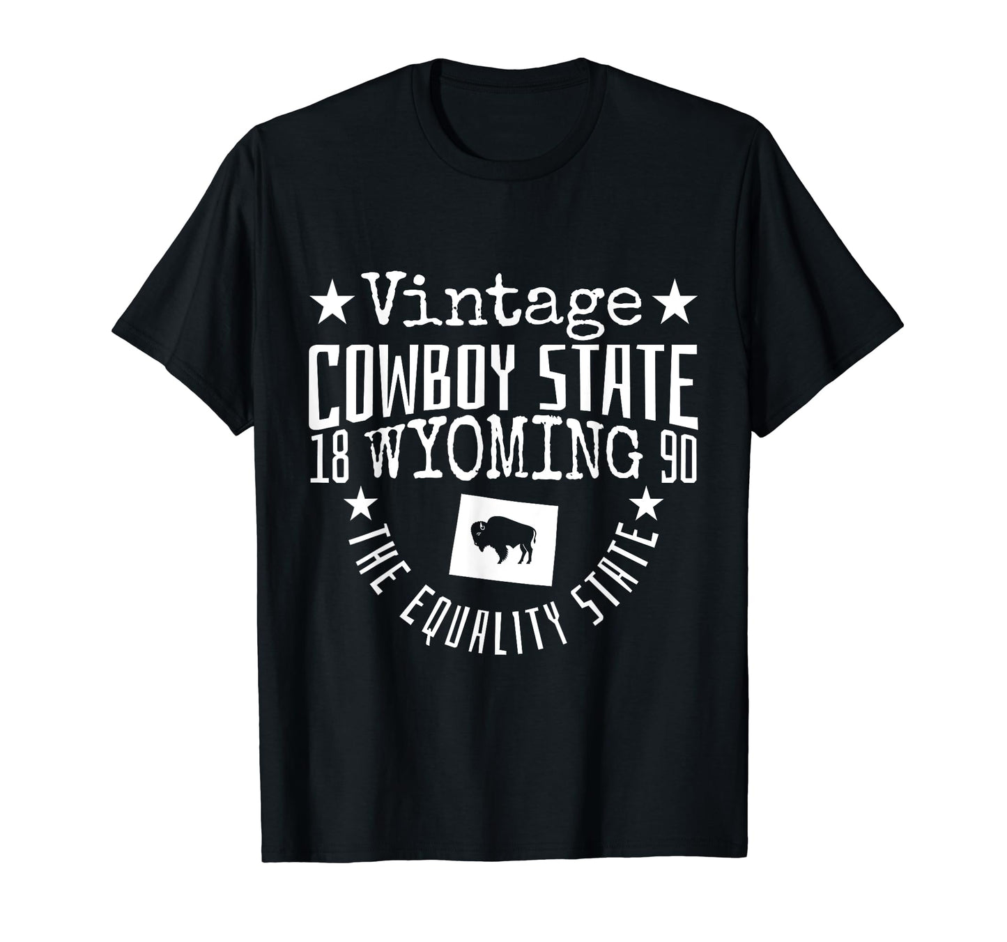 Wyoming Equality State Est 1890 Cowboy T-Shirt - Trendy Graphic for Adults - T-Shirt, Sweatshirt, Hoodie