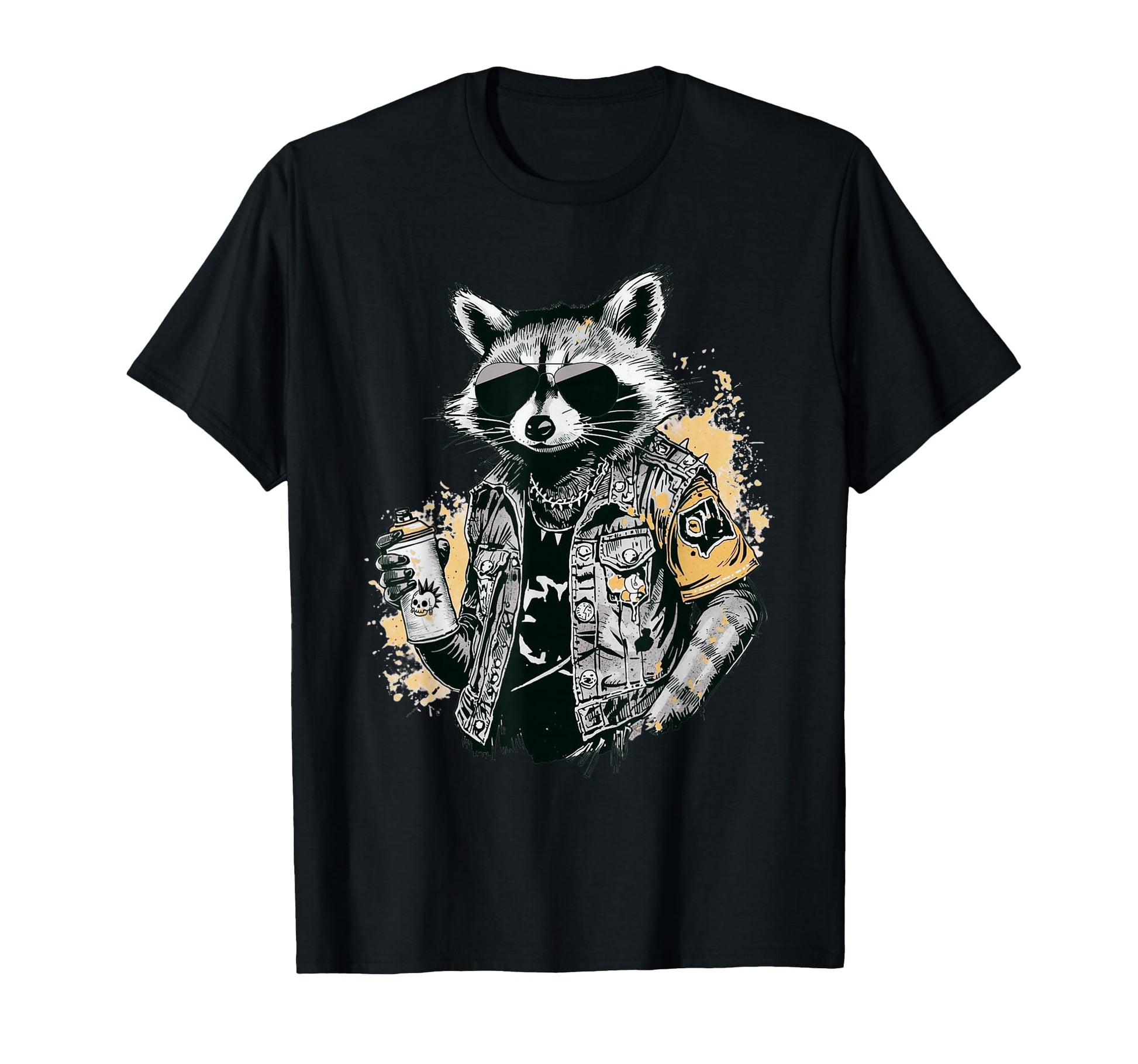 Grunge Rock Trash Panda Punk Raccoon T-Shirt - Streetwear Style for Adults - T-Shirt, Sweatshirt, Hoodie