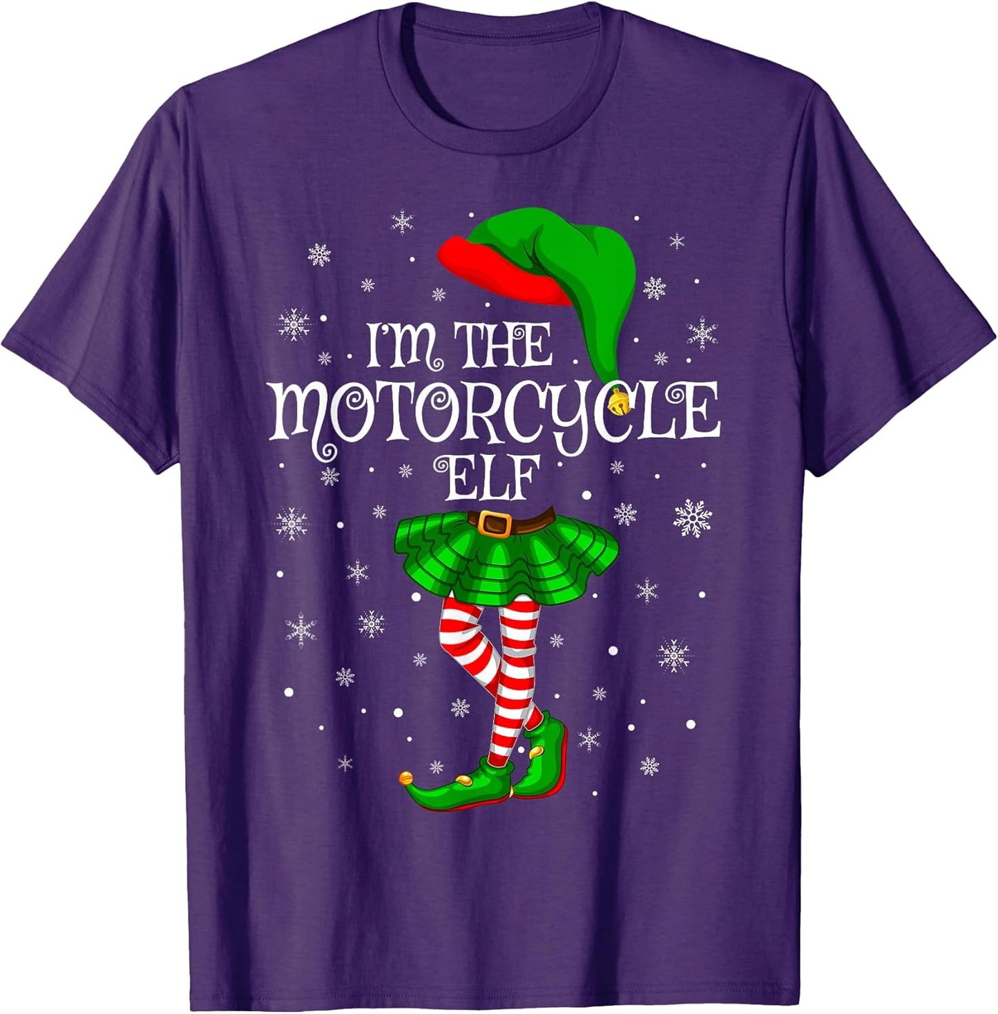 The Motorcycle Elf Christmas Women Girls Gifts - Adult & Kids T-Shirts, Sweatshirts & Hoodies apparel design preview 1