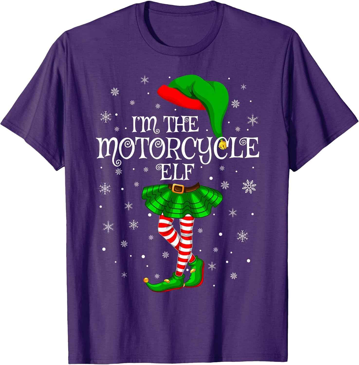 The Motorcycle Elf Christmas Women Girls Gifts - Adult & Kids T-Shirts, Sweatshirts & Hoodies apparel design preview 1