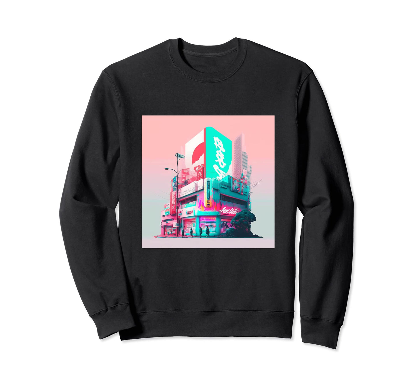 Vaperwave Aesthetic Glitch Sweatshirt - Casual Everyday Wear Unisex - T-Shirt, Sweatshirt, Hoodie
