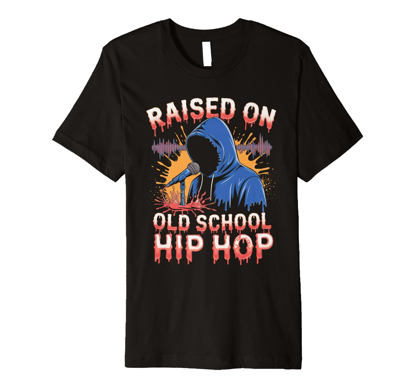 Raised Old School Hip Hop Cassette T-Shirt - Graphic Print for Adults - T-Shirt, Sweatshirt, Hoodie