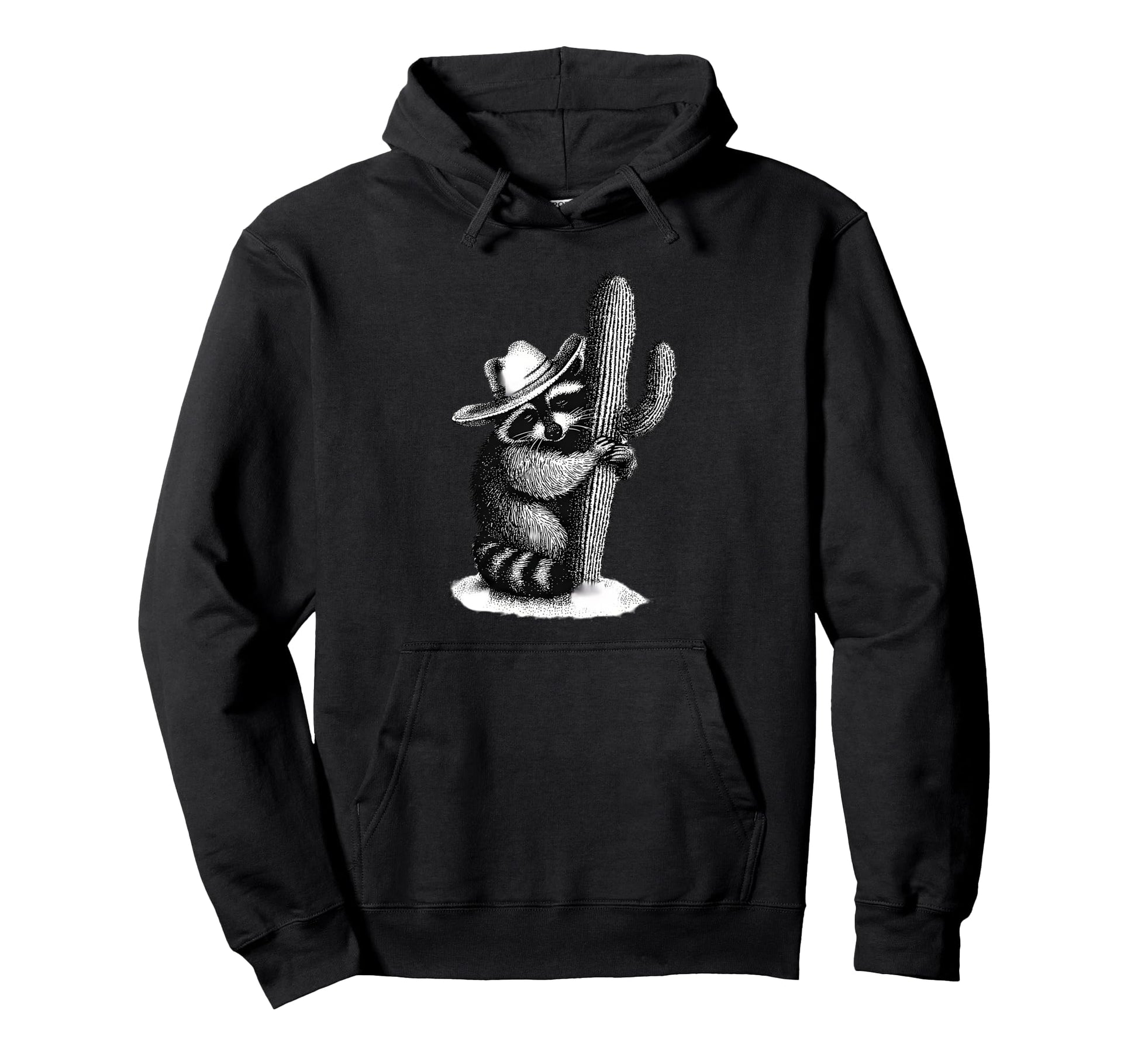 Raccoon Cowboy Trash Panda Cowgirl Hoodie - Aesthetic Graphic Unisex - T-Shirt, Sweatshirt, Hoodie