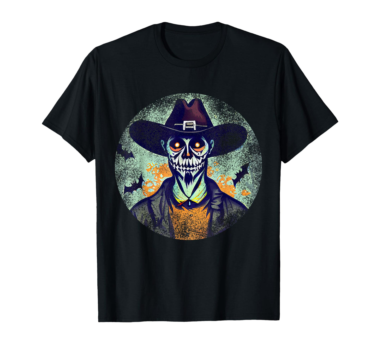 Spooky Skeleton Cowboy T-Shirt - Casual Everyday Wear Unisex - T-Shirt, Sweatshirt, Hoodie