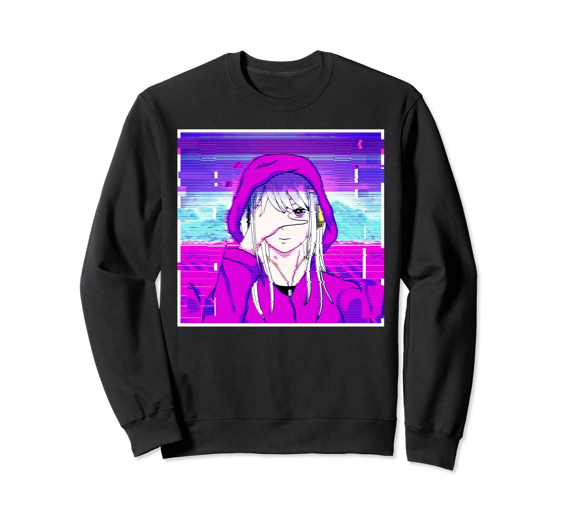 Anime Vaporwave Aesthetic Sweatshirt - Casual Everyday Wear Men Women - T-Shirt, Sweatshirt, Hoodie