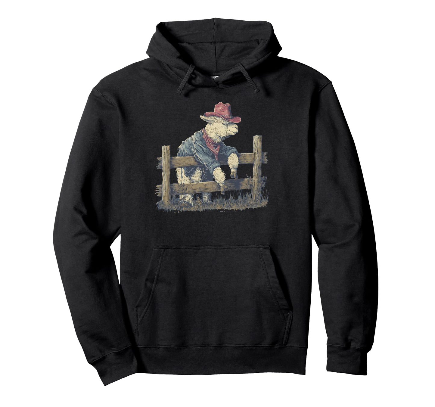Alpaca Cowboy Rodeo Cowgirl Western Hoodie - Streetwear Style for Adults - T-Shirt, Sweatshirt, Hoodie