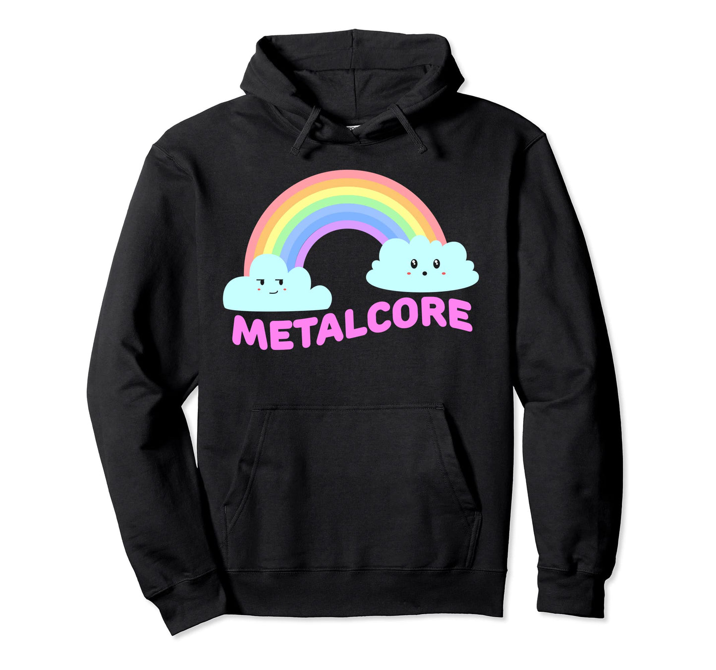 Metalcore Shirts Sarcastic Rainbow Hoodie - Minimalist Print for Adults - T-Shirt, Sweatshirt, Hoodie