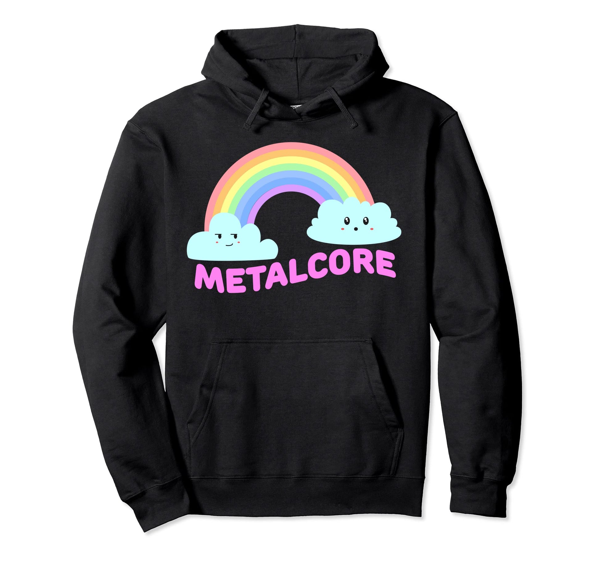 Metalcore Shirts Sarcastic Rainbow Hoodie - Minimalist Print for Adults - T-Shirt, Sweatshirt, Hoodie
