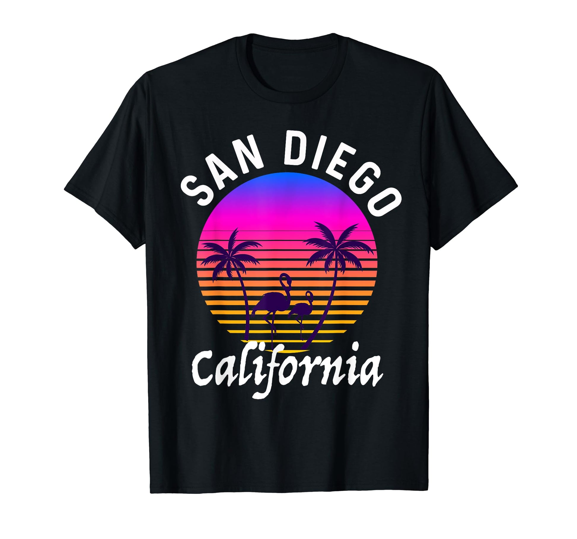San Diego Ca Vaporwave Aesthetic T-Shirt - Custom Art Print for Adults - T-Shirt, Sweatshirt, Hoodie