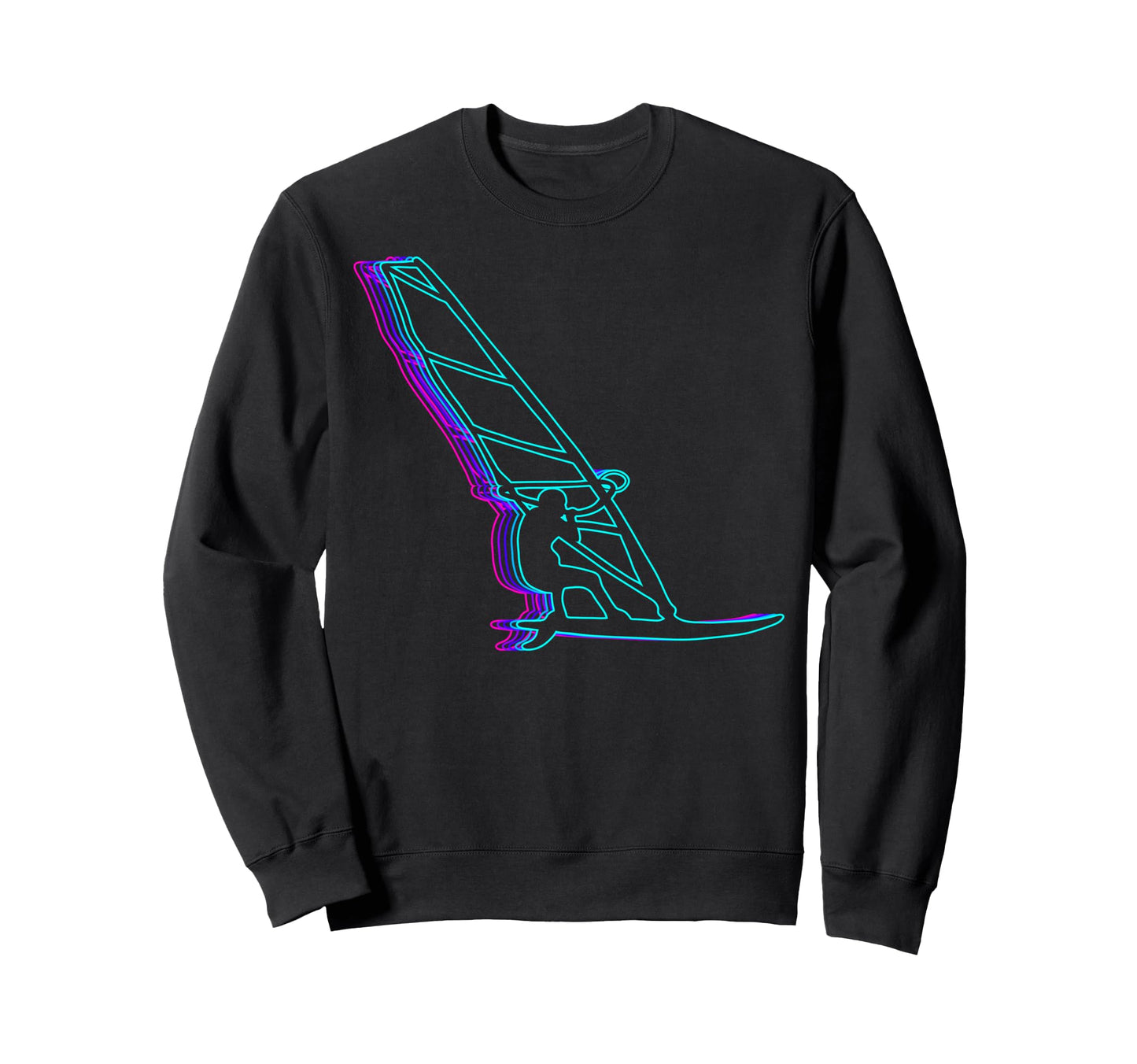 Windsurfer Windsurfing Vaporwave Sweatshirt - Unique Graphic for Adults - T-Shirt, Sweatshirt, Hoodie