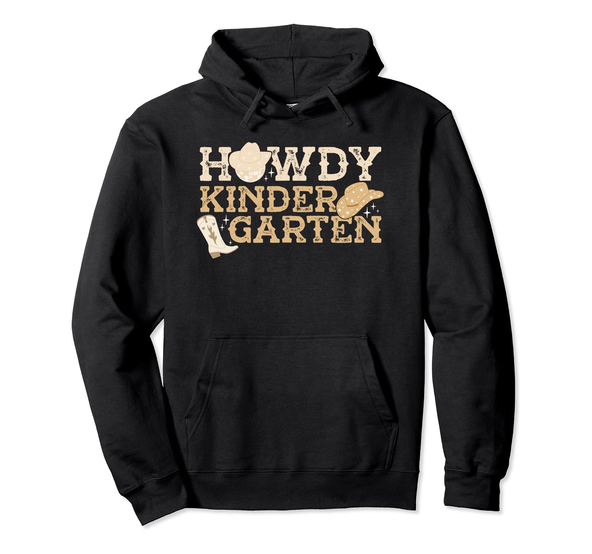 Howdy Kindergarten Cowgirl Western Rodeo Hoodie - Graphic Print Unisex - T-Shirt, Sweatshirt, Hoodie