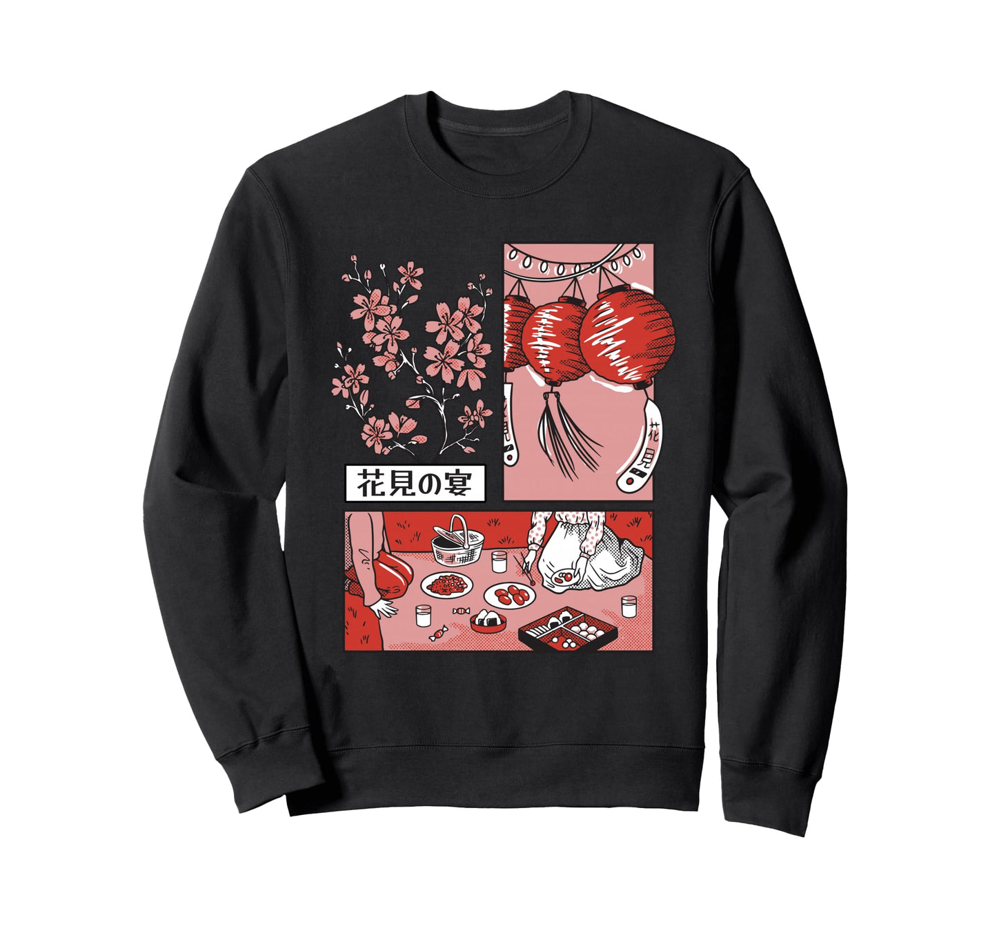 Lofi Vaporwave Sakura Cherry Sweatshirt - Fun Novelty Design Men Women - T-Shirt, Sweatshirt, Hoodie