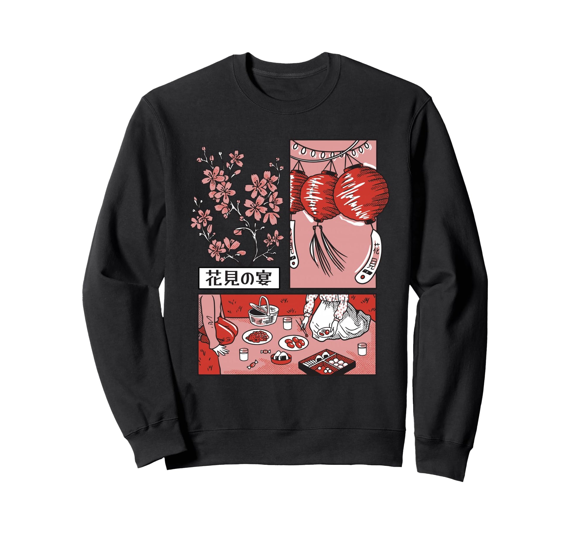 Lofi Vaporwave Sakura Cherry Sweatshirt - Fun Novelty Design Men Women - T-Shirt, Sweatshirt, Hoodie