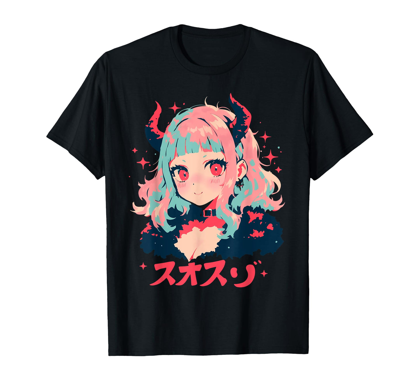 Goth Grunge Demon Anime Waifu Horror Alt T-Shirt - Unique Graphic Unisex - T-Shirt, Sweatshirt, Hoodie