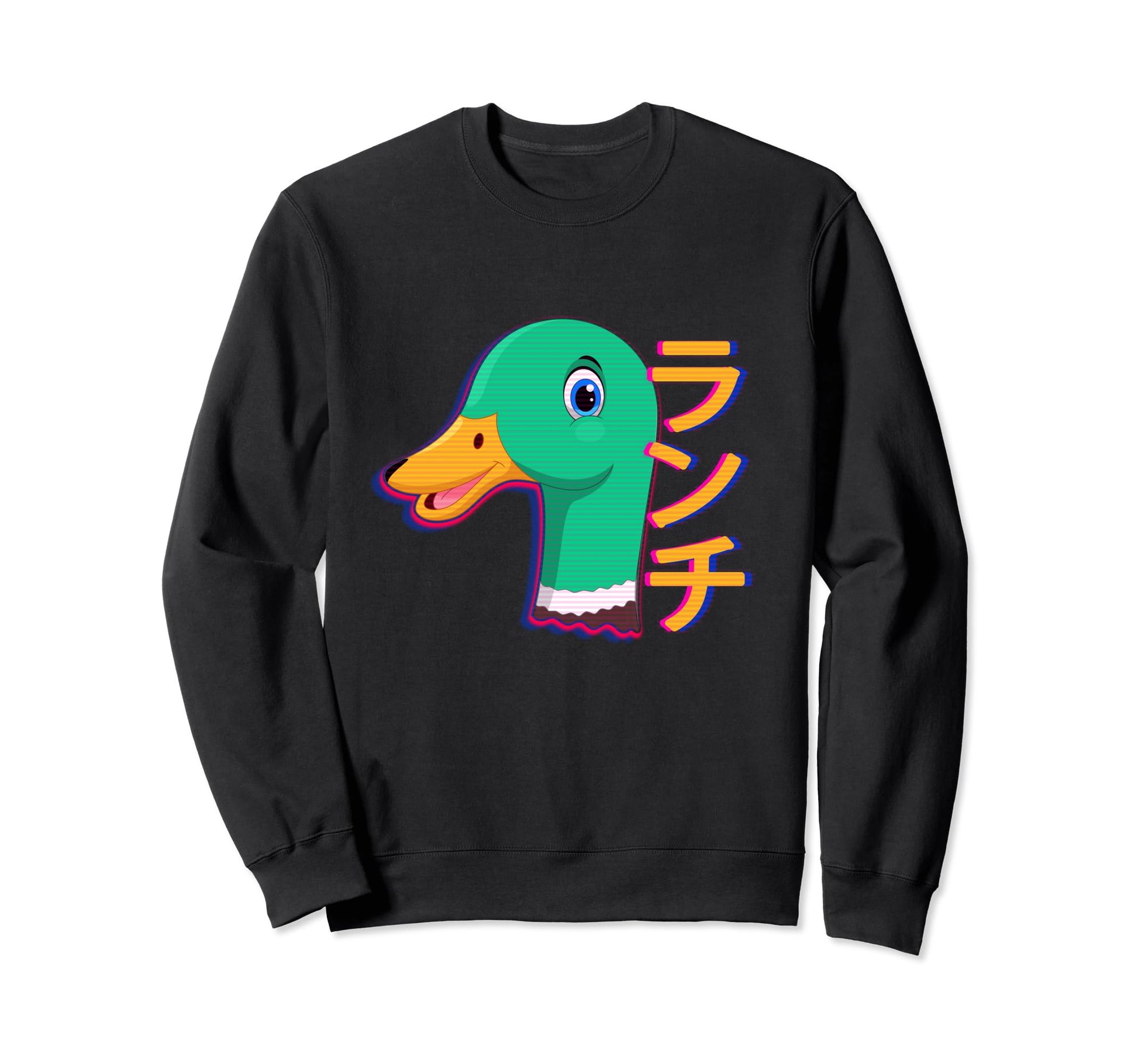 Duck Funny Japanese Vaporwave Sweatshirt - Minimalist Print Men Women - T-Shirt, Sweatshirt, Hoodie