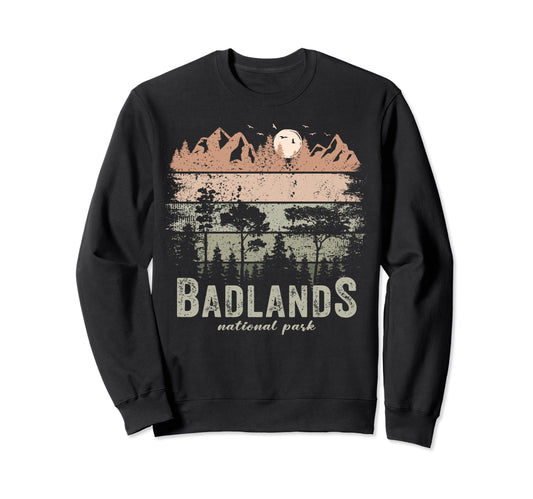 Badlands National Park Us Sweatshirt - Aesthetic Graphic for Adults - T-Shirt, Sweatshirt, Hoodie