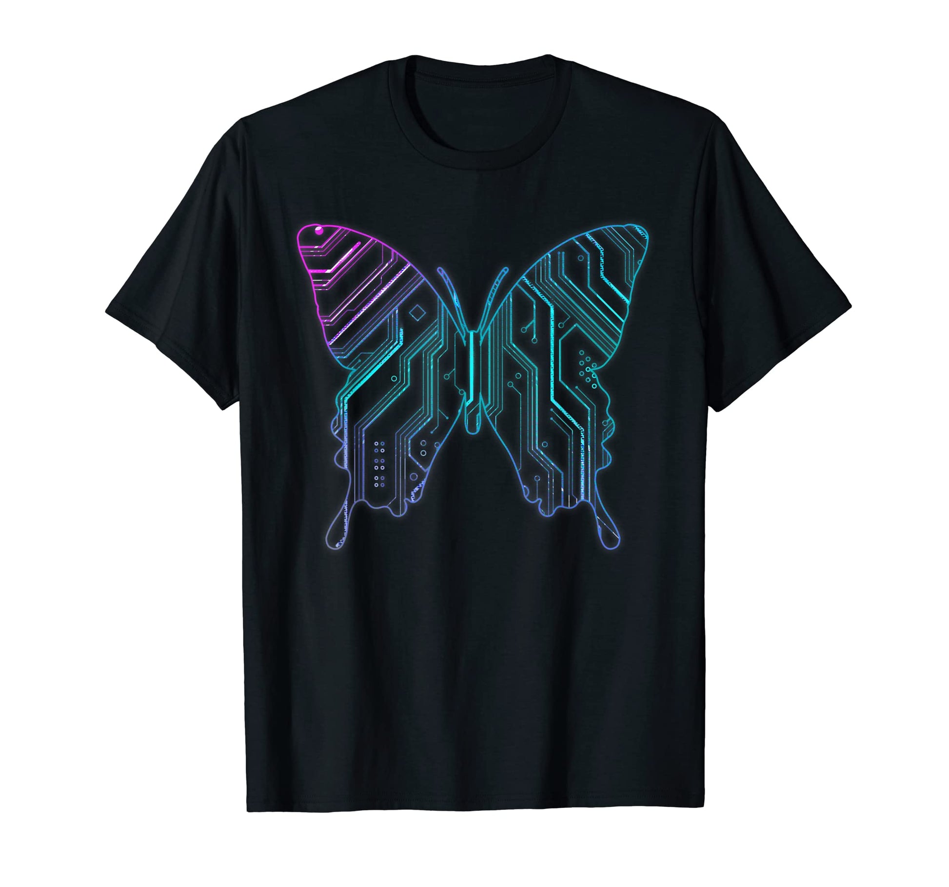 Cyber Aesthetic Butterfly T-Shirt - Casual Everyday Wear for Adults - T-Shirt, Sweatshirt, Hoodie